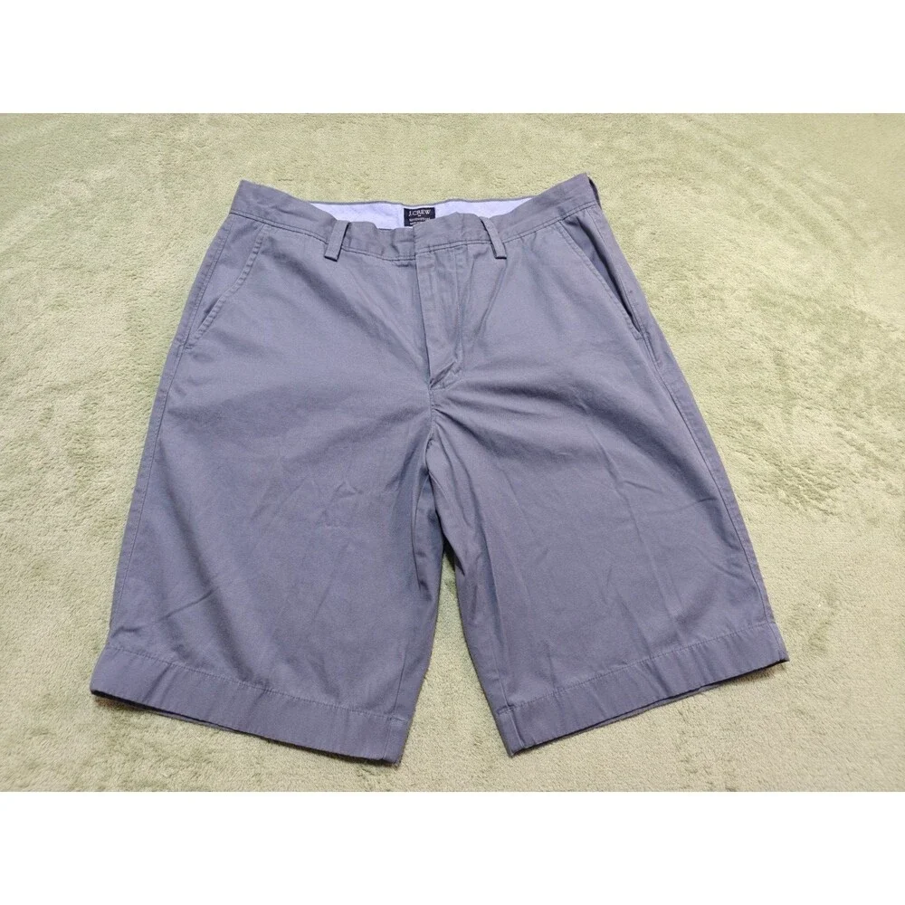 J.Crew Shorts Mens Size 32 Gray Rivington Straight Chino 10.5 Inseam Cotton